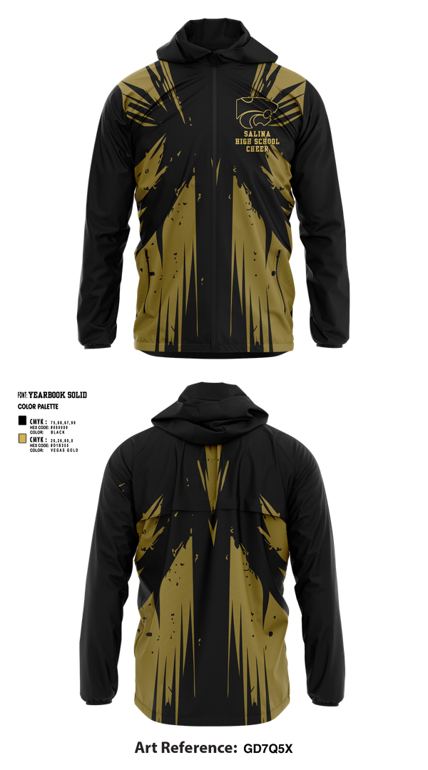 Windbreaker, Salina High School Cheer, Cheer, Teamtime, Team time, sublimation, custom sports apparel, team uniforms, spirit wear, spiritwear, sports uniforms, custom shirts, team store, custom team store, fundraiser sports, apparel fundraiser