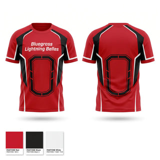 Football Jersey, Bluegrass Lightning Belles, Softball, Teamtime, Team time, sublimation, custom sports apparel, team uniforms, spirit wear, spiritwear, sports uniforms, custom shirts, team store, custom team store, fundraiser sports, apparel fundraiser