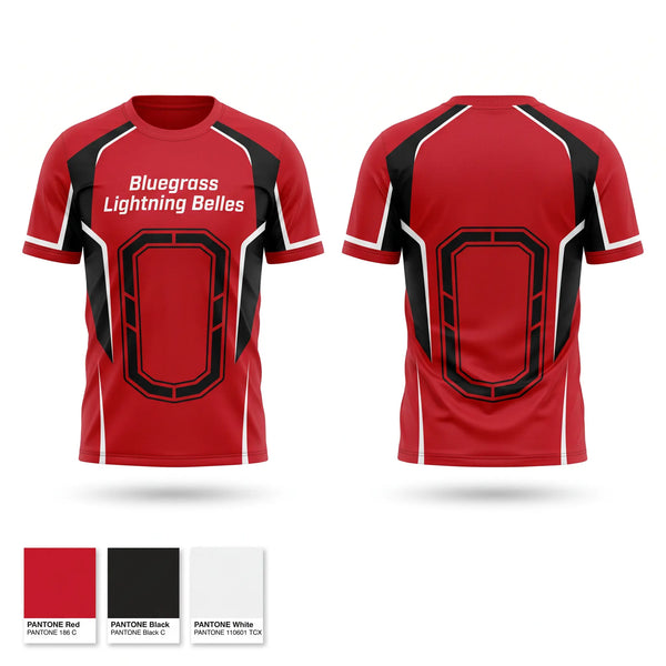 Football Jersey, Bluegrass Lightning Belles, Softball, Teamtime, Team time, sublimation, custom sports apparel, team uniforms, spirit wear, spiritwear, sports uniforms, custom shirts, team store, custom team store, fundraiser sports, apparel fundraiser