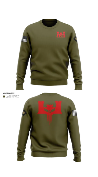 Crew Neck Sweatshirt, A co 578th BEB, , Teamtime, Team time, sublimation, custom sports apparel, team uniforms, spirit wear, spiritwear, sports uniforms, custom shirts, team store, custom team store, fundraiser sports, apparel fundraiser