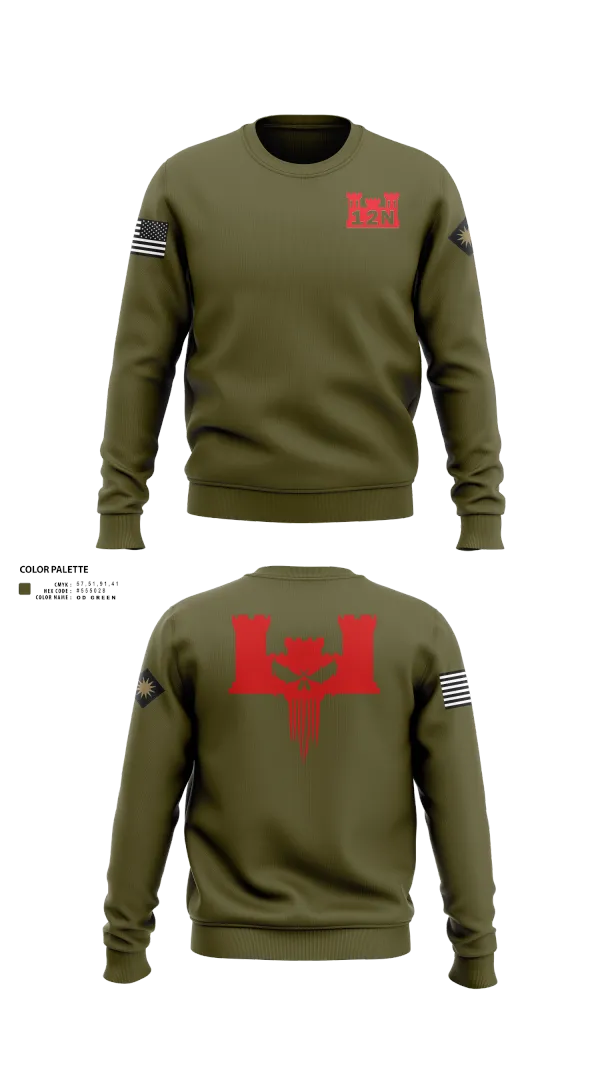 Crew Neck Sweatshirt, A co 578th BEB, , Teamtime, Team time, sublimation, custom sports apparel, team uniforms, spirit wear, spiritwear, sports uniforms, custom shirts, team store, custom team store, fundraiser sports, apparel fundraiser