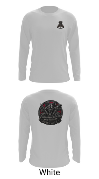 Long Sleeve Performance Shirt, Black Wolf Company, 3-67 AR, Army, Teamtime, Team time, sublimation, custom sports apparel, team uniforms, spirit wear, spiritwear, sports uniforms, custom shirts, team store, custom team store, fundraiser sports, apparel fundraiser