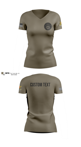 Womens Short Sleeve Vneck Shirt, Bravo Company, 401st Cyber Battalion, Army, Teamtime, Team time, sublimation, custom sports apparel, team uniforms, spirit wear, spiritwear, sports uniforms, custom shirts, team store, custom team store, fundraiser sports, apparel fundraiser