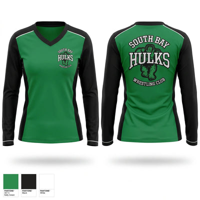 South bay Hulks Women's Long Sleeve V-neck Shirt - 1