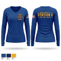 DHVFD Women's Long Sleeve V-neck Shirt - 1