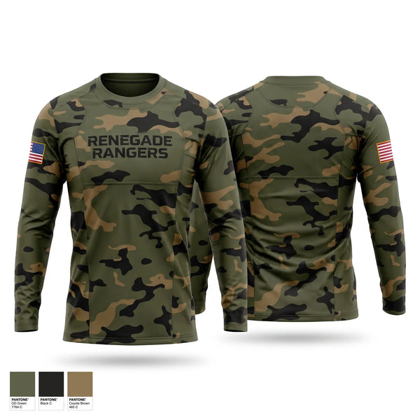 Long Sleeve Performance Shirt, Renegade Rangers, Army, Teamtime, Team time, sublimation, custom sports apparel, team uniforms, spirit wear, spiritwear, sports uniforms, custom shirts, team store, custom team store, fundraiser sports, apparel fundraiser