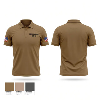 Short Sleeve Performance Polo, USS BAINBRIDGE DDG 96, Navy, Teamtime, Team time, sublimation, custom sports apparel, team uniforms, spirit wear, spiritwear, sports uniforms, custom shirts, team store, custom team store, fundraiser sports, apparel fundraiser