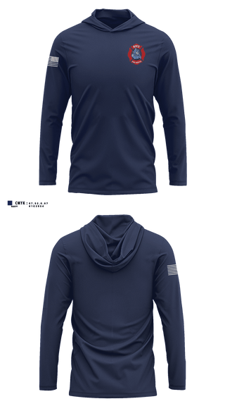 Long Sleeve Hooded Sun Shirt, Rice Fire Dept, Fire Department, Teamtime, Team time, sublimation, custom sports apparel, team uniforms, spirit wear, spiritwear, sports uniforms, custom shirts, team store, custom team store, fundraiser sports, apparel fundraiser