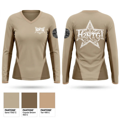 THEE NATION OF H2N Women's Long Sleeve V-neck Shirt - 1