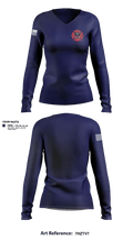 Jefferson Twp Fire 22328988 Women's Long Sleeve V-neck Shirt - 1