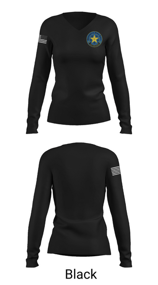 Womens Long Sleeve Vneck Shirt, Texas Highway Patrol - Houston, Police, Teamtime, Team time, sublimation, custom sports apparel, team uniforms, spirit wear, spiritwear, sports uniforms, custom shirts, team store, custom team store, fundraiser sports, apparel fundraiser