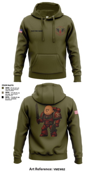 Hoodie, CCo, 1-508PIR (OG), Army, Teamtime, Team time, sublimation, custom sports apparel, team uniforms, spirit wear, spiritwear, sports uniforms, custom shirts, team store, custom team store, fundraiser sports, apparel fundraiser