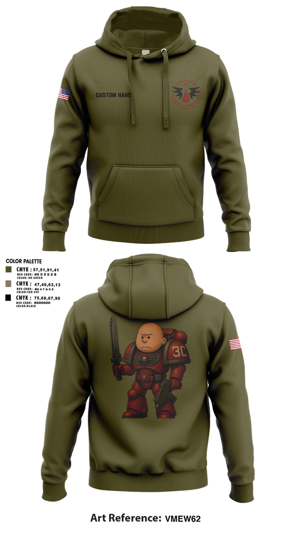 Hoodie, CCo, 1-508PIR (OG), Army, Teamtime, Team time, sublimation, custom sports apparel, team uniforms, spirit wear, spiritwear, sports uniforms, custom shirts, team store, custom team store, fundraiser sports, apparel fundraiser