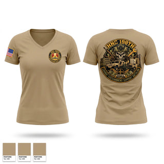 Womens Short Sleeve Vneck Shirt, HHC 198th CSSB, Army, Teamtime, Team time, sublimation, custom sports apparel, team uniforms, spirit wear, spiritwear, sports uniforms, custom shirts, team store, custom team store, fundraiser sports, apparel fundraiser