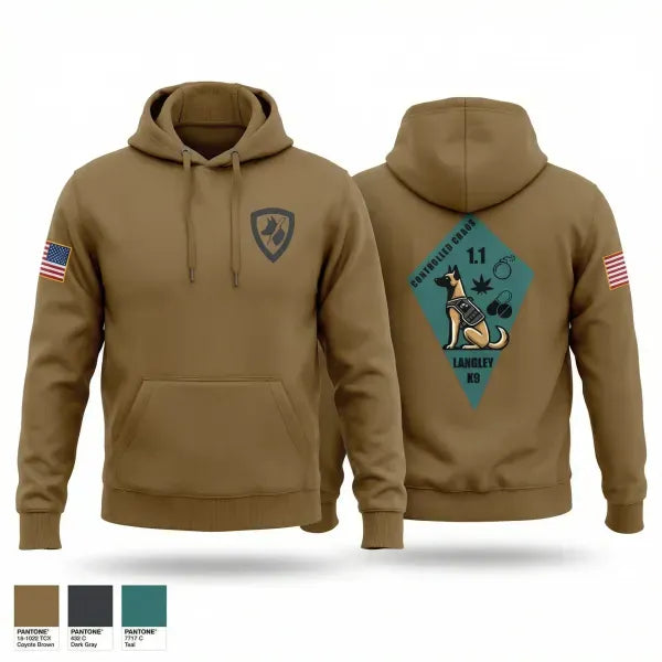 Hoodie, 633 SFS K9, Air Force, Teamtime, Team time, sublimation, custom sports apparel, team uniforms, spirit wear, spiritwear, sports uniforms, custom shirts, team store, custom team store, fundraiser sports, apparel fundraiser