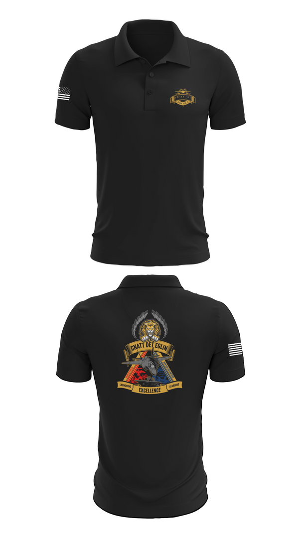 Short Sleeve Performance Polo, CNATT Det Eglin, Navy, Teamtime, Team time, sublimation, custom sports apparel, team uniforms, spirit wear, spiritwear, sports uniforms, custom shirts, team store, custom team store, fundraiser sports, apparel fundraiser
