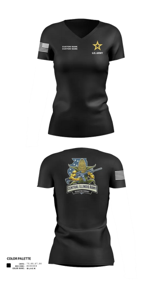 Womens Short Sleeve Vneck Shirt, Central Illinois Company, Army, Teamtime, Team time, sublimation, custom sports apparel, team uniforms, spirit wear, spiritwear, sports uniforms, custom shirts, team store, custom team store, fundraiser sports, apparel fundraiser