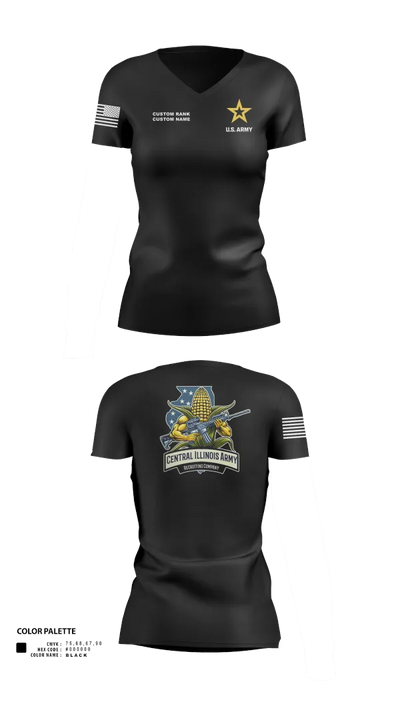 Central Illinois Company 28481614 Women's Short Sleeve V-neck Shirt - 120