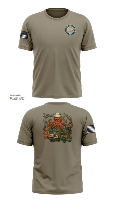 Navy Cargo Handling Battalion One 62031758 Old School Cotton Feel Shirt - 33