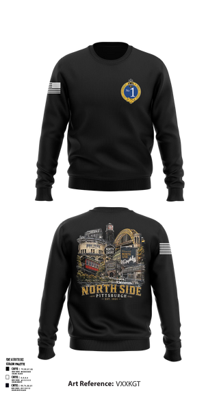 Crew Neck Sweatshirt, Pittsburgh Police Zone 1, Police, Teamtime, Team time, sublimation, custom sports apparel, team uniforms, spirit wear, spiritwear, sports uniforms, custom shirts, team store, custom team store, fundraiser sports, apparel fundraiser