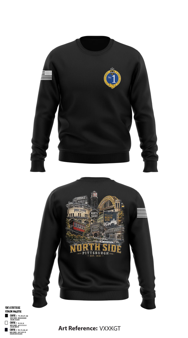 Crew Neck Sweatshirt, Pittsburgh Police Zone 1, Police, Teamtime, Team time, sublimation, custom sports apparel, team uniforms, spirit wear, spiritwear, sports uniforms, custom shirts, team store, custom team store, fundraiser sports, apparel fundraiser