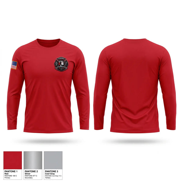 Long Sleeve Performance Shirt, Tyronza Fire & Rescue, Fire Department, Teamtime, Team time, sublimation, custom sports apparel, team uniforms, spirit wear, spiritwear, sports uniforms, custom shirts, team store, custom team store, fundraiser sports, apparel fundraiser