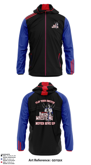 Windbreaker, Lawrence County Knights, Wrestling, Teamtime, Team time, sublimation, custom sports apparel, team uniforms, spirit wear, spiritwear, sports uniforms, custom shirts, team store, custom team store, fundraiser sports, apparel fundraiser