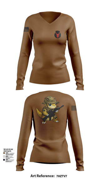 Womens Long Sleeve Vneck Shirt, , National Guard, Teamtime, Team time, sublimation, custom sports apparel, team uniforms, spirit wear, spiritwear, sports uniforms, custom shirts, team store, custom team store, fundraiser sports, apparel fundraiser