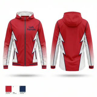 Windbreaker, Lady Patriots, Softball, Teamtime, Team time, sublimation, custom sports apparel, team uniforms, spirit wear, spiritwear, sports uniforms, custom shirts, team store, custom team store, fundraiser sports, apparel fundraiser
