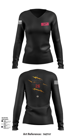 Womens Long Sleeve Vneck Shirt, 26th CM Co, , Teamtime, Team time, sublimation, custom sports apparel, team uniforms, spirit wear, spiritwear, sports uniforms, custom shirts, team store, custom team store, fundraiser sports, apparel fundraiser
