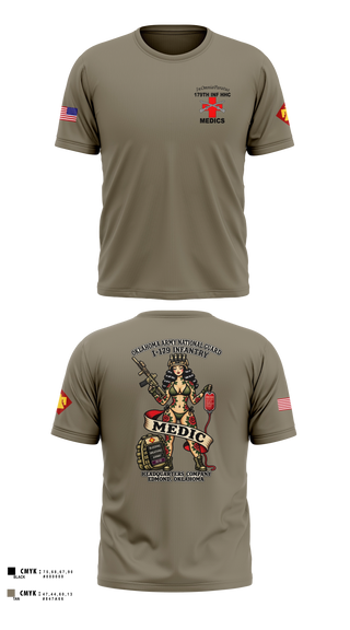 Old School Cotton Shirt, 179 HHC Medics, National Guard, Teamtime, Team time, sublimation, custom sports apparel, team uniforms, spirit wear, spiritwear, sports uniforms, custom shirts, team store, custom team store, fundraiser sports, apparel fundraiser