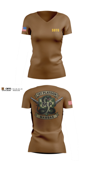Womens Short Sleeve Vneck Shirt, 410TH Military Police Mambas, Army, Teamtime, Team time, sublimation, custom sports apparel, team uniforms, spirit wear, spiritwear, sports uniforms, custom shirts, team store, custom team store, fundraiser sports, apparel fundraiser