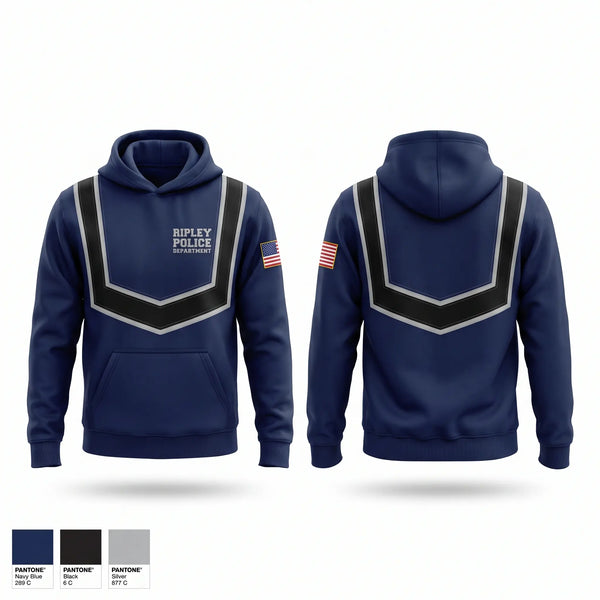 Hoodie, ripley poice department, Police, Teamtime, Team time, sublimation, custom sports apparel, team uniforms, spirit wear, spiritwear, sports uniforms, custom shirts, team store, custom team store, fundraiser sports, apparel fundraiser