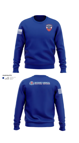 Crew Neck Sweatshirt, Entrust Medical Services Express, EMS/EMT, Teamtime, Team time, sublimation, custom sports apparel, team uniforms, spirit wear, spiritwear, sports uniforms, custom shirts, team store, custom team store, fundraiser sports, apparel fundraiser