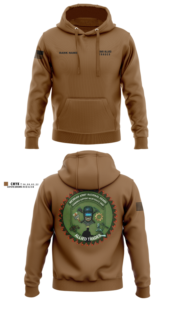 Hoodie, CSMS ALLIED TRADES, National Guard, Teamtime, Team time, sublimation, custom sports apparel, team uniforms, spirit wear, spiritwear, sports uniforms, custom shirts, team store, custom team store, fundraiser sports, apparel fundraiser
