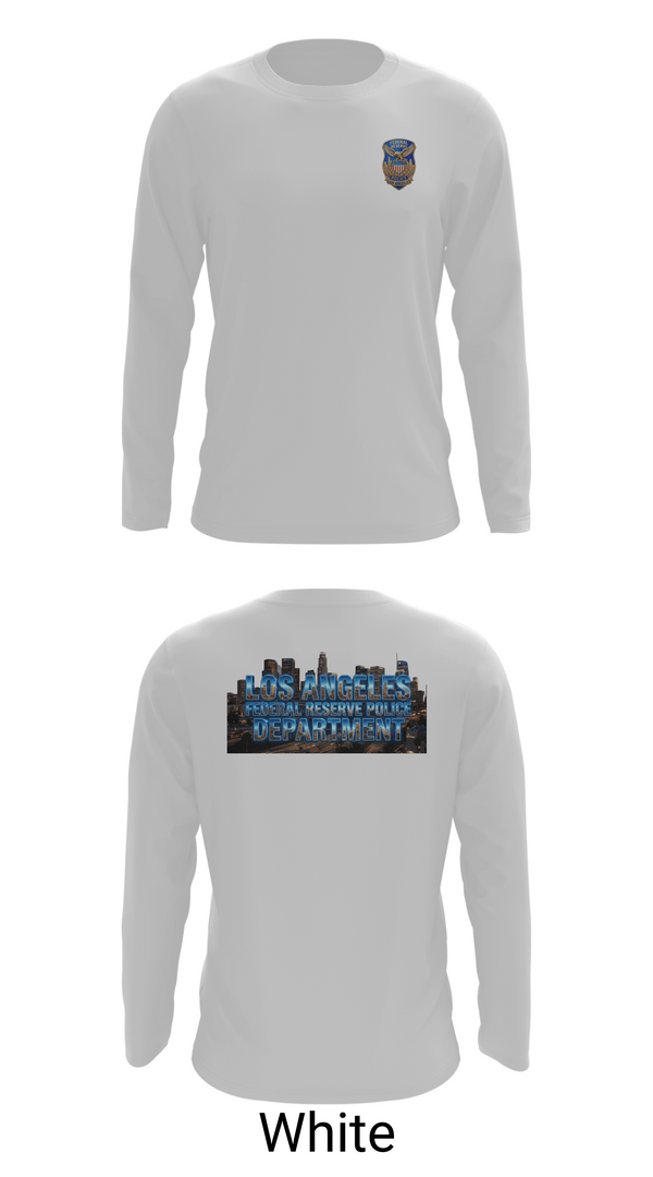 Long Sleeve Performance Shirt, Federal Reserve Police DTLA, Police, Teamtime, Team time, sublimation, custom sports apparel, team uniforms, spirit wear, spiritwear, sports uniforms, custom shirts, team store, custom team store, fundraiser sports, apparel fundraiser