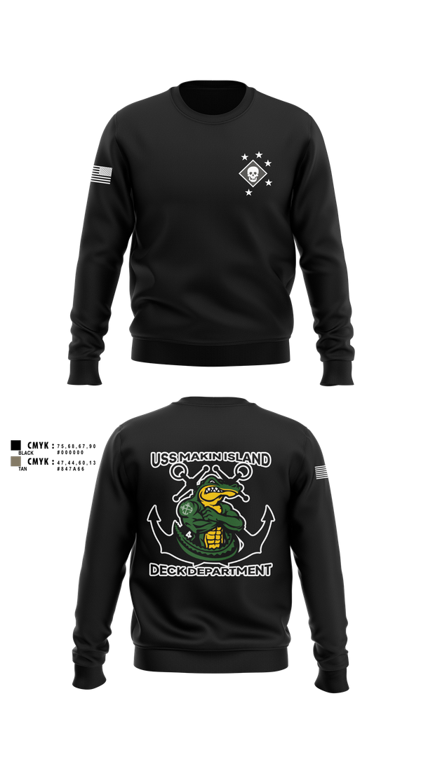 Crew Neck Sweatshirt, DECK DEPARTMENT, , Teamtime, Team time, sublimation, custom sports apparel, team uniforms, spirit wear, spiritwear, sports uniforms, custom shirts, team store, custom team store, fundraiser sports, apparel fundraiser