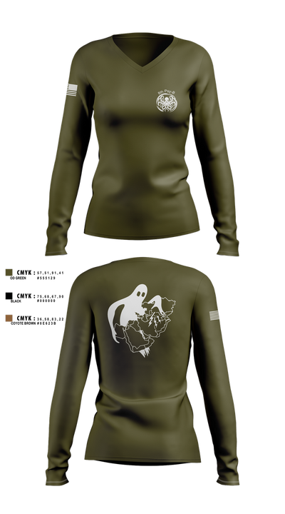 A Co 8th Psy-B 29784704 Women's Long Sleeve V-neck Shirt - 10