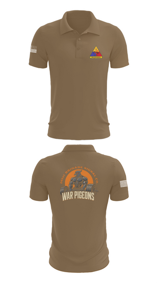 Short Sleeve Performance Polo, 261st War Pigeons, Army, Teamtime, Team time, sublimation, custom sports apparel, team uniforms, spirit wear, spiritwear, sports uniforms, custom shirts, team store, custom team store, fundraiser sports, apparel fundraiser