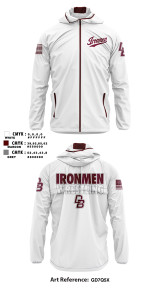 Windbreaker, Ironmen, Wrestling, Teamtime, Team time, sublimation, custom sports apparel, team uniforms, spirit wear, spiritwear, sports uniforms, custom shirts, team store, custom team store, fundraiser sports, apparel fundraiser