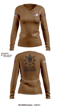 C. Co. 1-120 3rd PLT 45093176 Women's Long Sleeve V-neck Shirt - 21