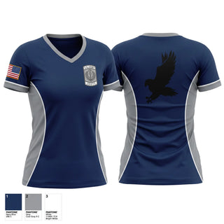 Womens Short Sleeve Vneck Shirt, Triton Raiders, Army, Teamtime, Team time, sublimation, custom sports apparel, team uniforms, spirit wear, spiritwear, sports uniforms, custom shirts, team store, custom team store, fundraiser sports, apparel fundraiser