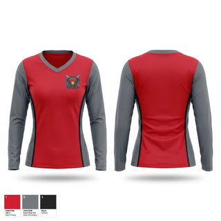 Womens Long Sleeve Vneck Shirt, Vipers, Softball, Teamtime, Team time, sublimation, custom sports apparel, team uniforms, spirit wear, spiritwear, sports uniforms, custom shirts, team store, custom team store, fundraiser sports, apparel fundraiser