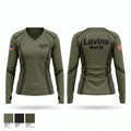 Lovins Women's Long Sleeve V-neck Shirt - 1