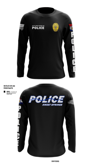 Long Sleeve Performance Shirt, Sweet Springs, Police, Teamtime, Team time, sublimation, custom sports apparel, team uniforms, spirit wear, spiritwear, sports uniforms, custom shirts, team store, custom team store, fundraiser sports, apparel fundraiser