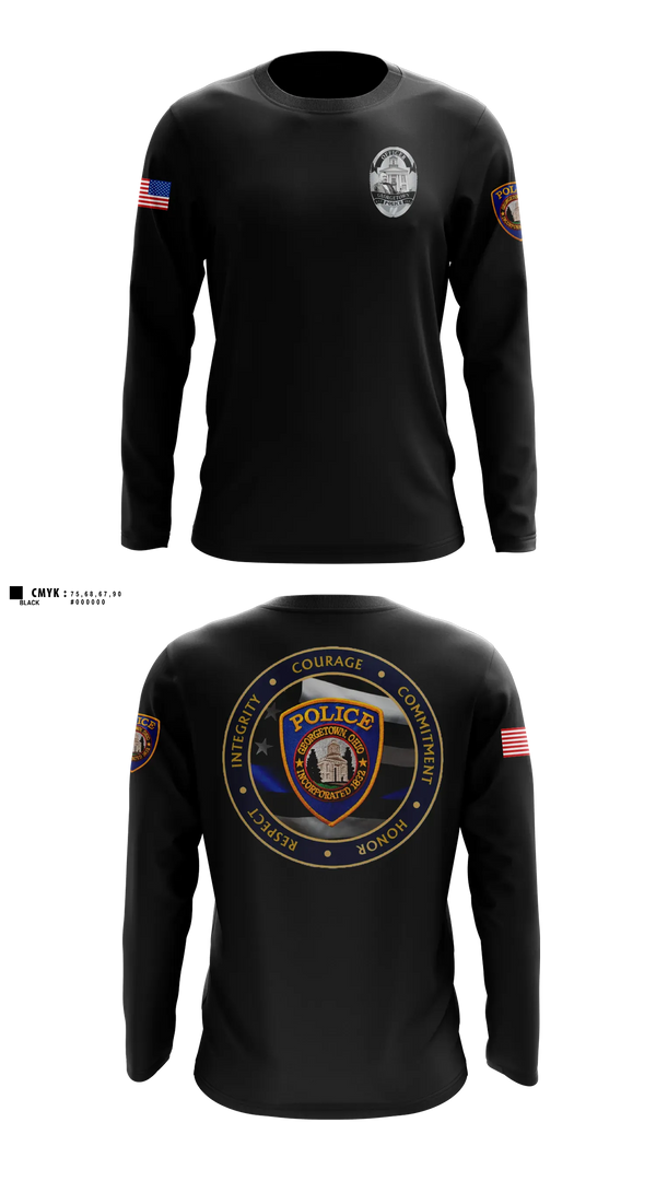 Long Sleeve Performance Shirt, Georgetown Police Department, Police, Teamtime, Team time, sublimation, custom sports apparel, team uniforms, spirit wear, spiritwear, sports uniforms, custom shirts, team store, custom team store, fundraiser sports, apparel fundraiser