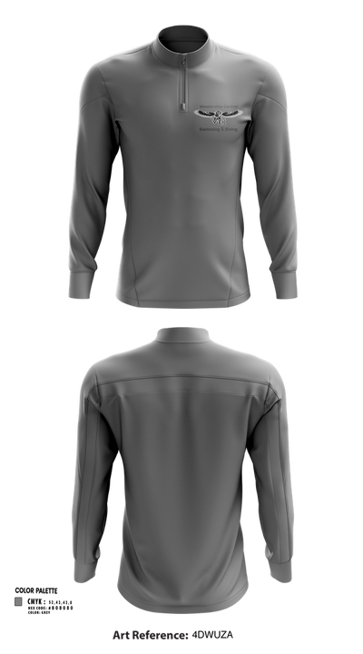 Westerville Central Swimming & Diving 56583573 Quarter Zip Jacket - 48
