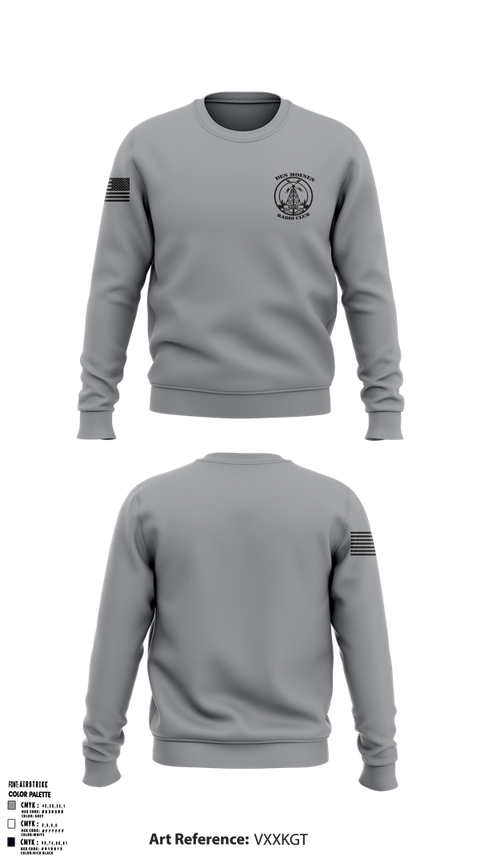 Crew Neck Sweatshirt, Des Moines GMRS Radio Club, , Teamtime, Team time, sublimation, custom sports apparel, team uniforms, spirit wear, spiritwear, sports uniforms, custom shirts, team store, custom team store, fundraiser sports, apparel fundraiser