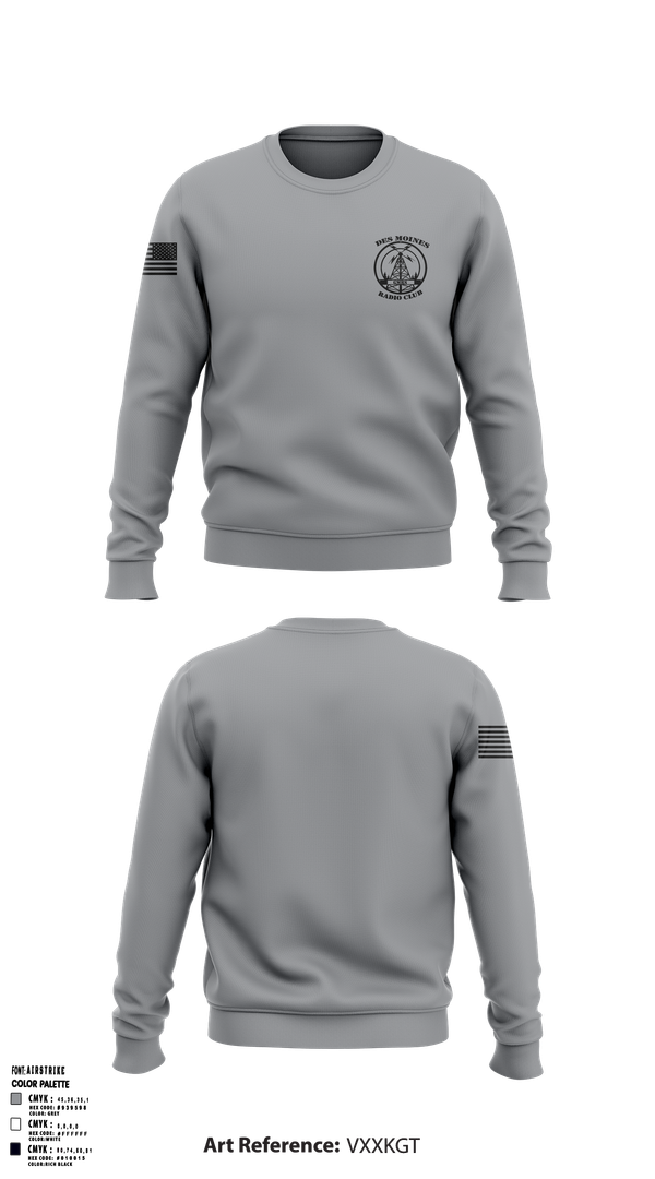Crew Neck Sweatshirt, Des Moines GMRS Radio Club, , Teamtime, Team time, sublimation, custom sports apparel, team uniforms, spirit wear, spiritwear, sports uniforms, custom shirts, team store, custom team store, fundraiser sports, apparel fundraiser