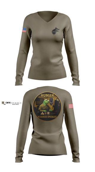 Womens Long Sleeve Vneck Shirt, 1-24 infantry battalion, Army, Teamtime, Team time, sublimation, custom sports apparel, team uniforms, spirit wear, spiritwear, sports uniforms, custom shirts, team store, custom team store, fundraiser sports, apparel fundraiser